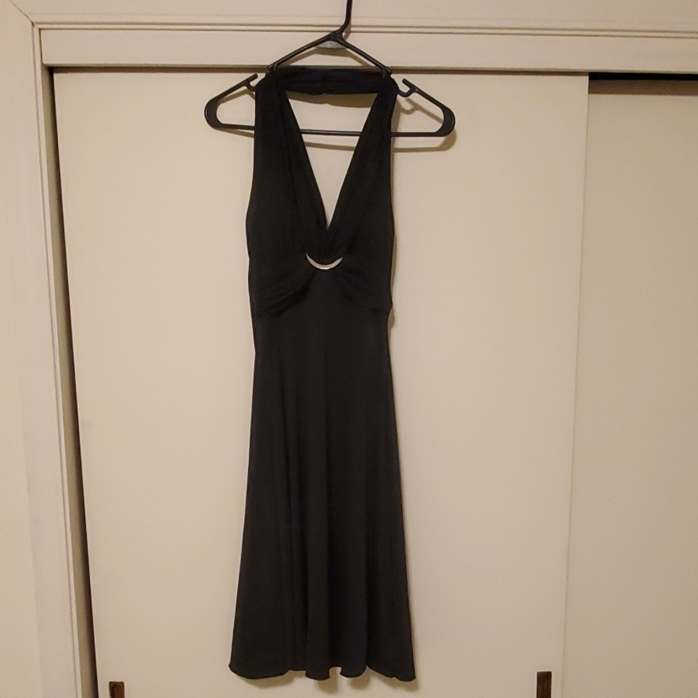 Black halter dress